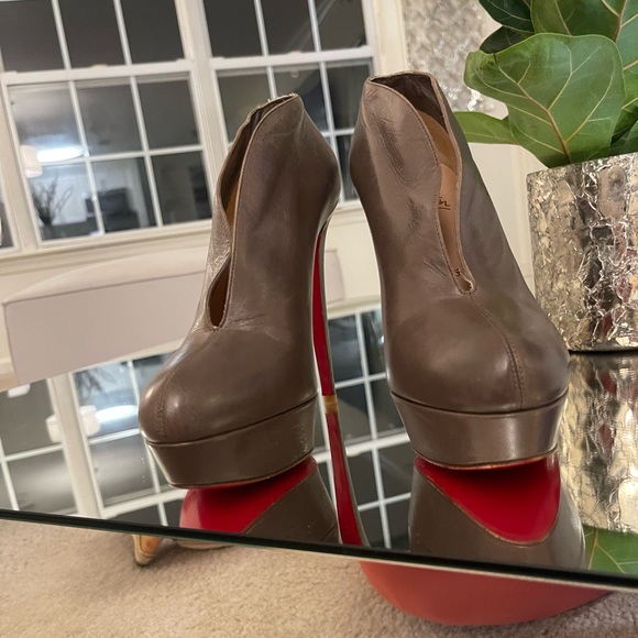 Christian Louboutin Black Leather Fast Plato Platform Booties size 39 - Picture 13 of 17